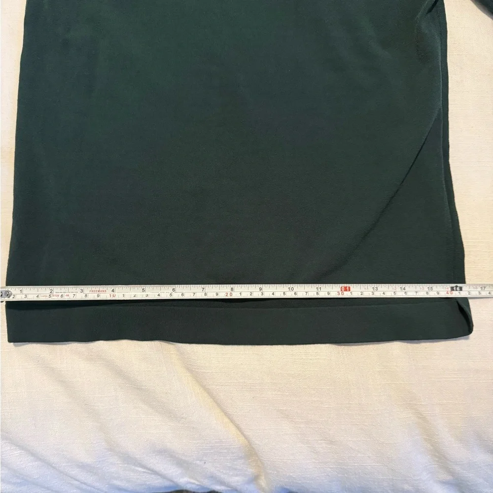 Sally LaPointe Short Cuff Sleeve Knit Tee Blouse Top Green Small Medium - Picture 4 of 6